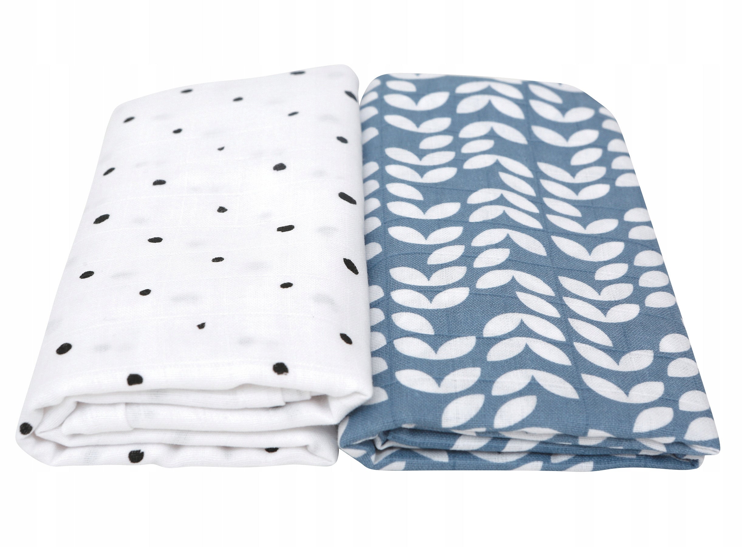 Premium Cotton muslin swaddles 100x120cm Blue Classics
