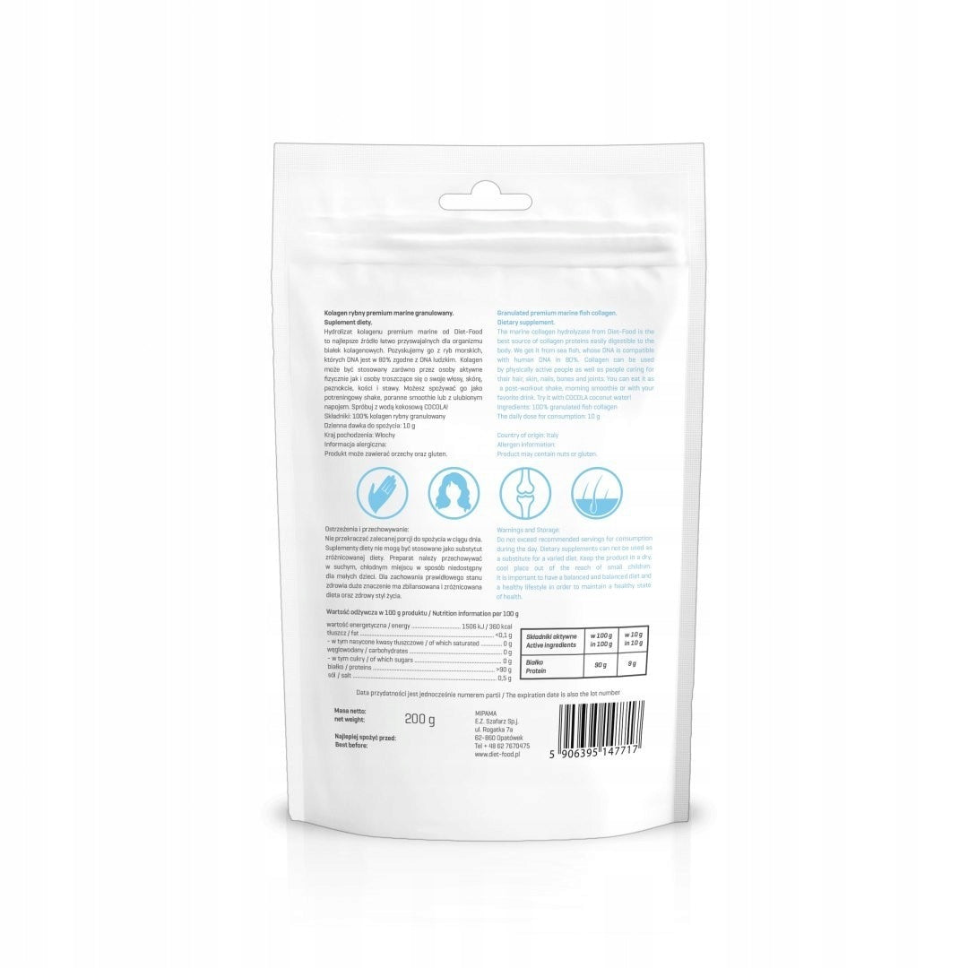 Premium Fish Collagen, Instant, 200 g, Diet-Food Brand Diet Food