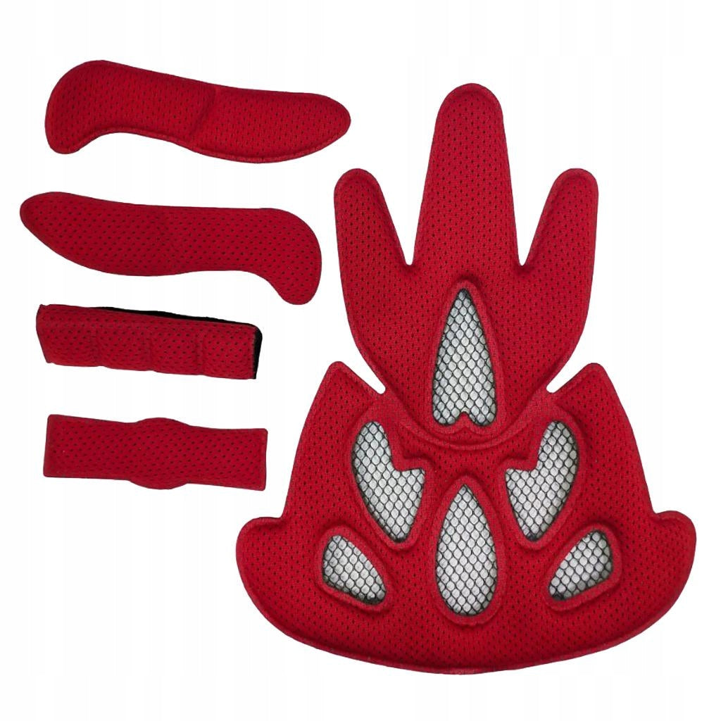 Premium Helmet Padding Kit Pads Replacement Universal Bicycle Foam Red Manufacturer no brand