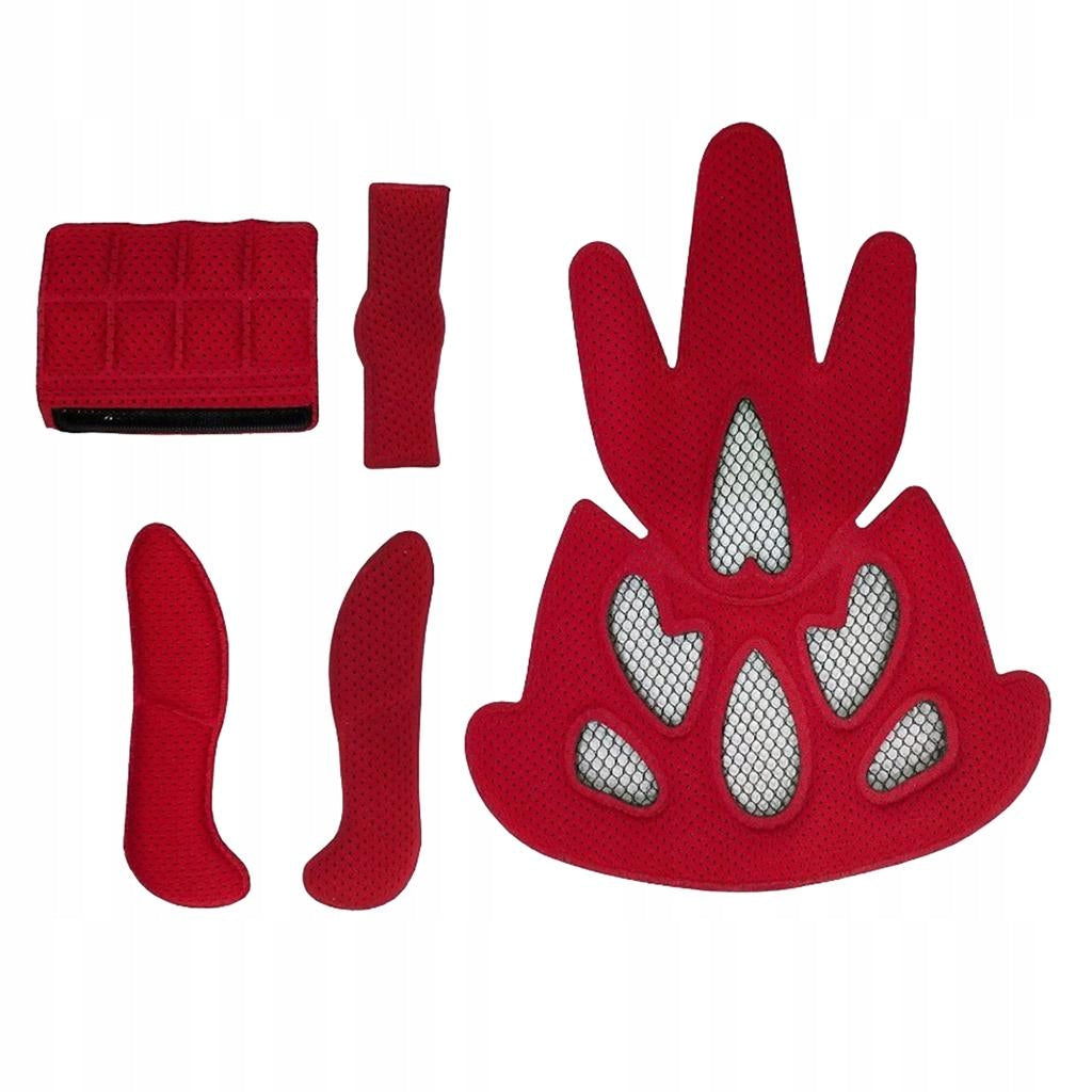 Premium Helmet Padding Kit Pads Replacement Universal Bicycle Foam Red Packaging status original