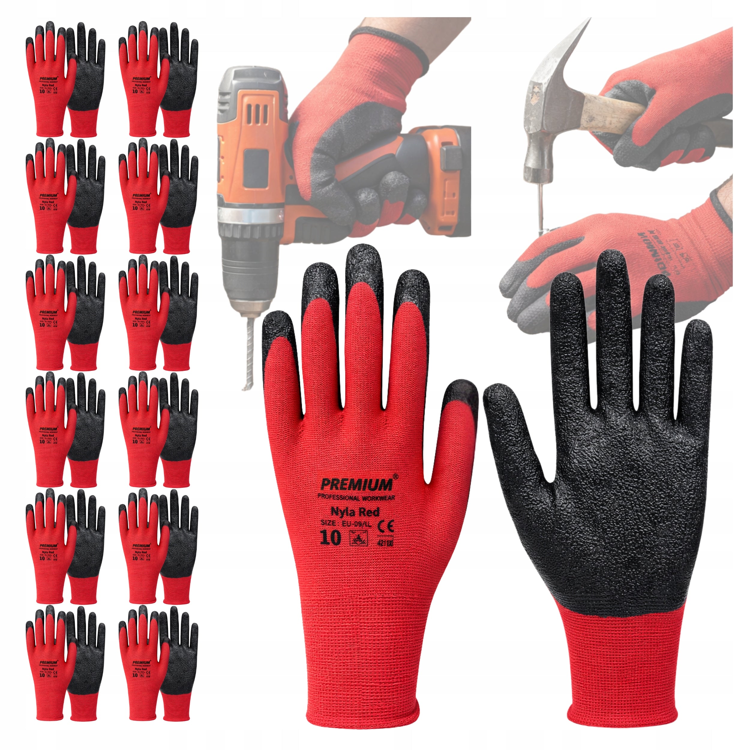 Premium Latex Coated Garden Work Gloves