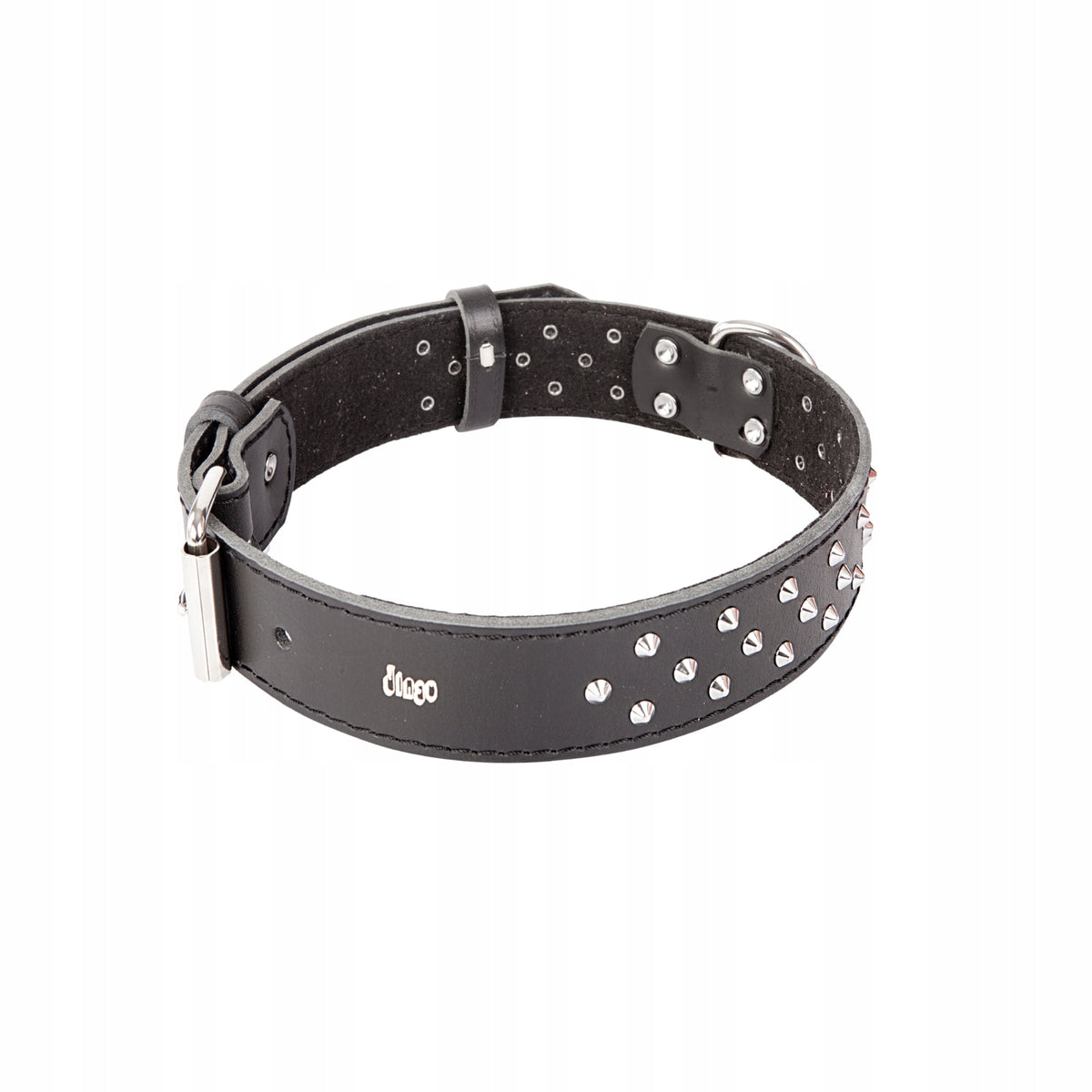 Premium Leather Dog Collar with Studs Hand-made Dingo XL 59-75 Manufacturer code 13781