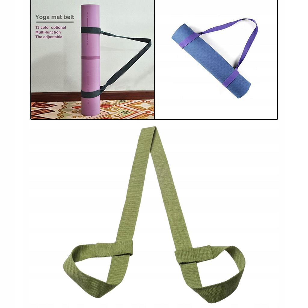 Premium Mat Strap , Adjustable Durable Mat Carrier, Carrying Strap Green Packaging status original