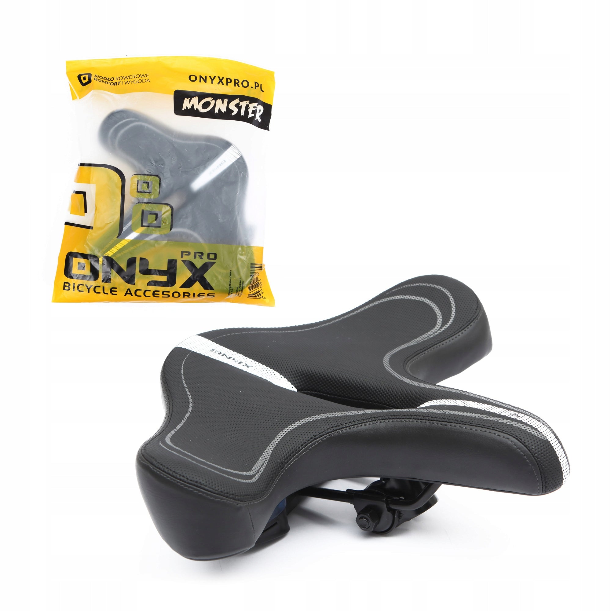 Premium ONYX Comfortable Bicycle Saddle – Cushioned Ergonomic Unisex