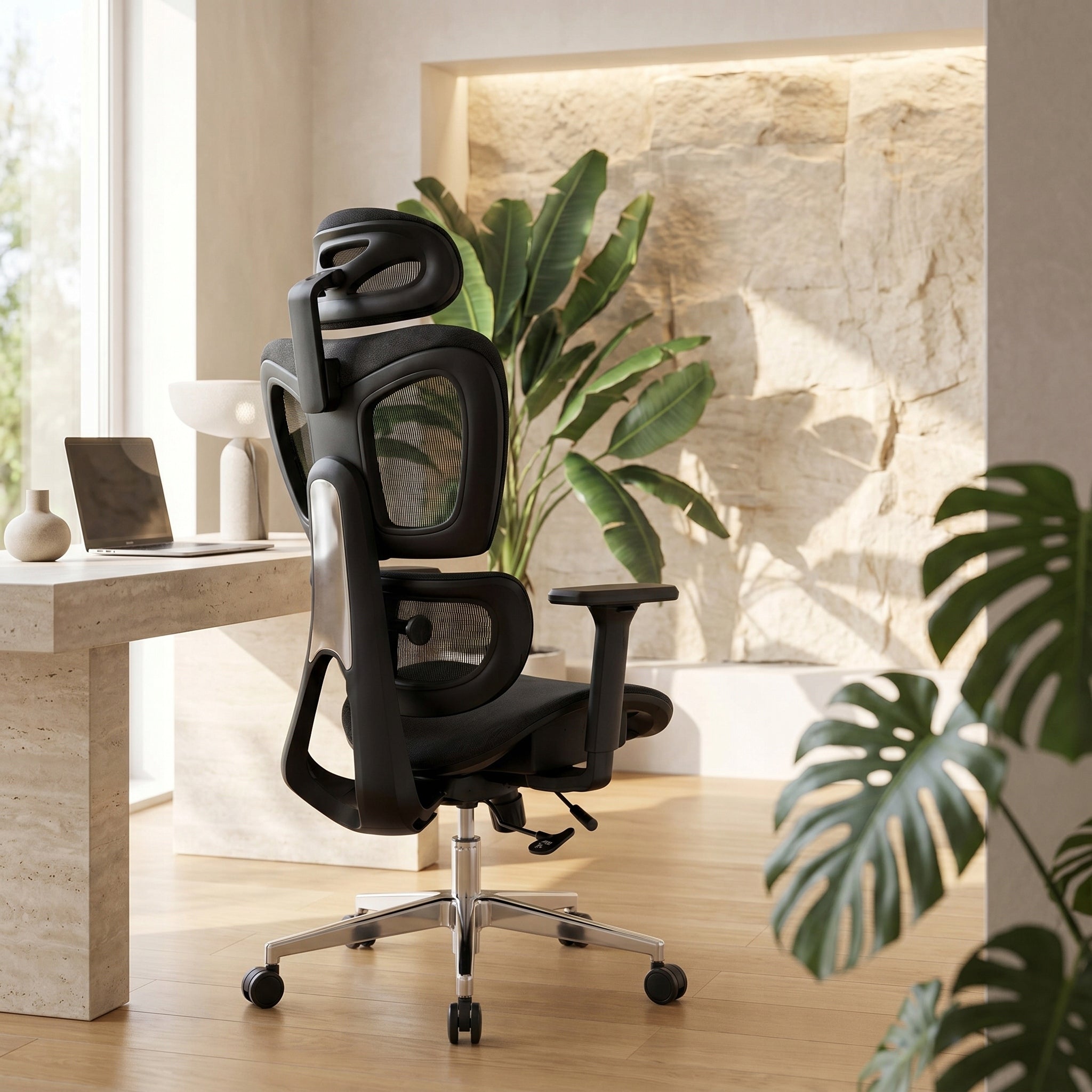 Premium Office Chair Ergonomic Mesh Black 3D Armrests Medical device no