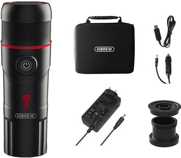 Premium Portable Coffee Maker Hibrew H4 3w1 15bar Pouch Accessories