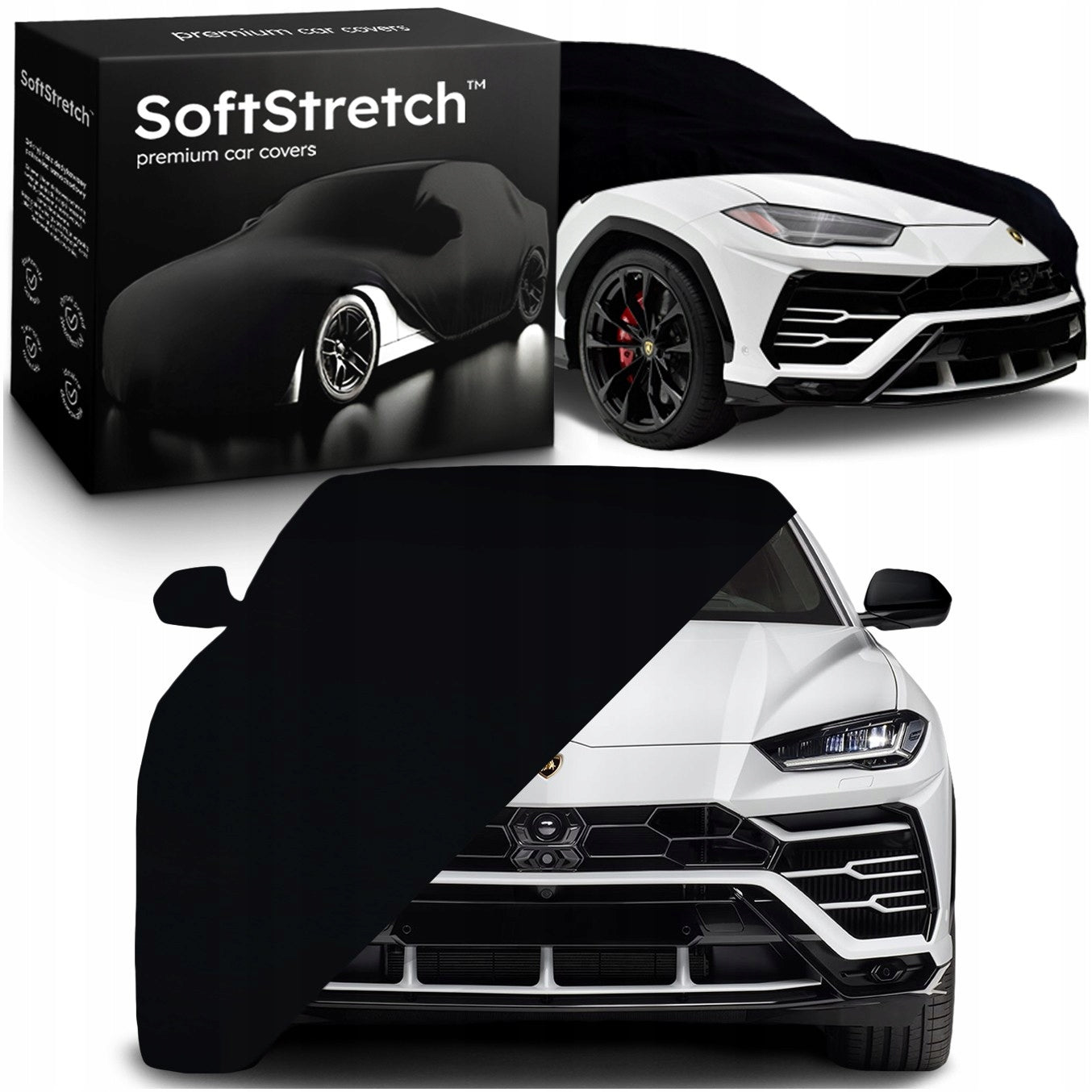Premium Stretch SoftStretch Car Cover for SUV Black