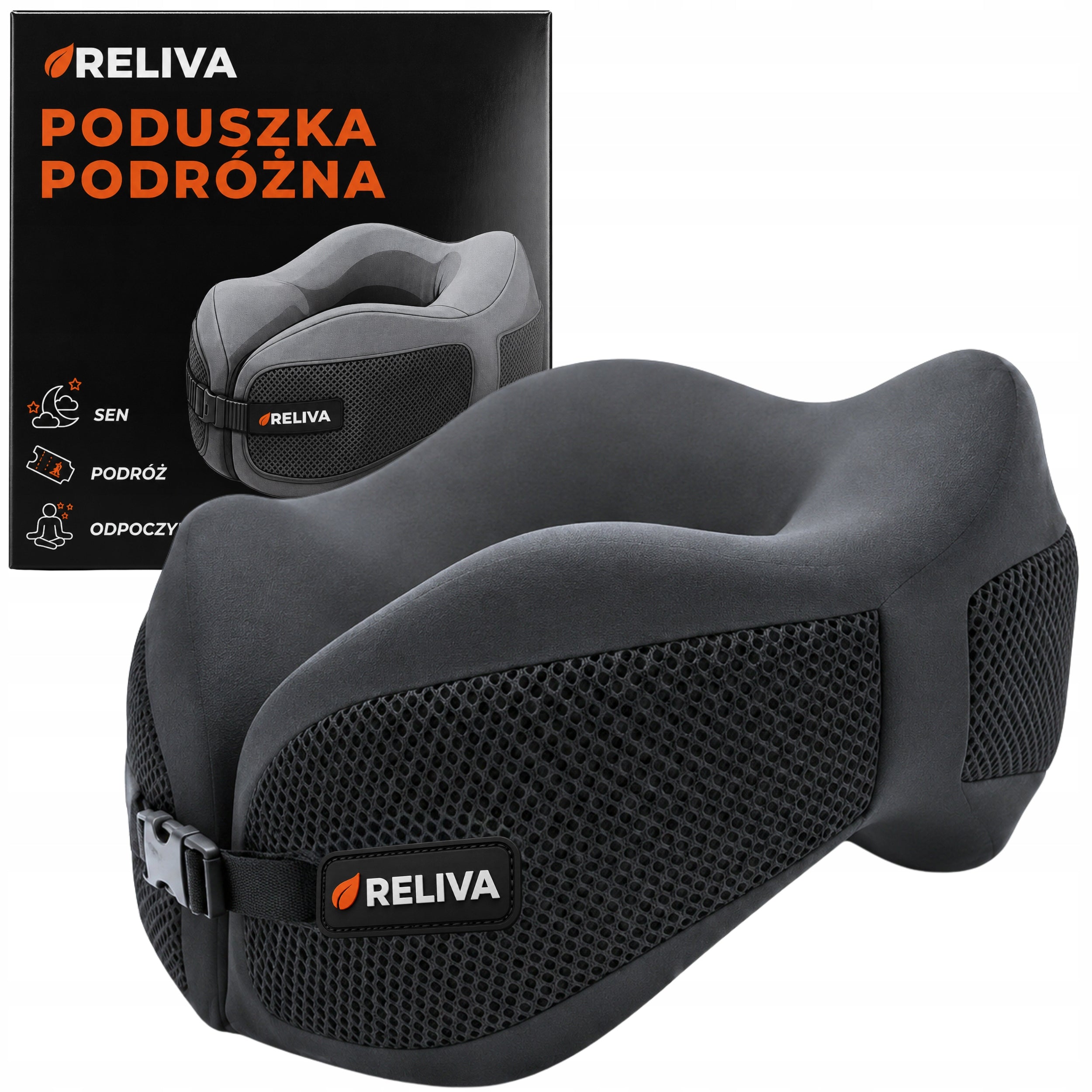 Premium Travel Rogal Neck Pillow Reliva Tourist For Airplane Cars Packaging status original
