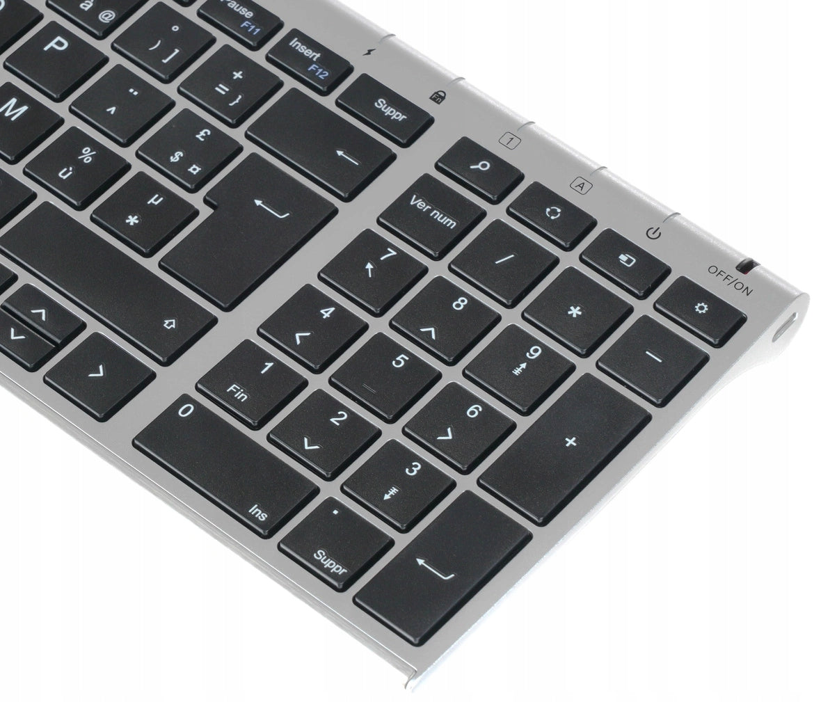 Premium USB 2.4GHz Wireless Keyboard SLIM + AZERTY FR Mouse Keyboard type membrane