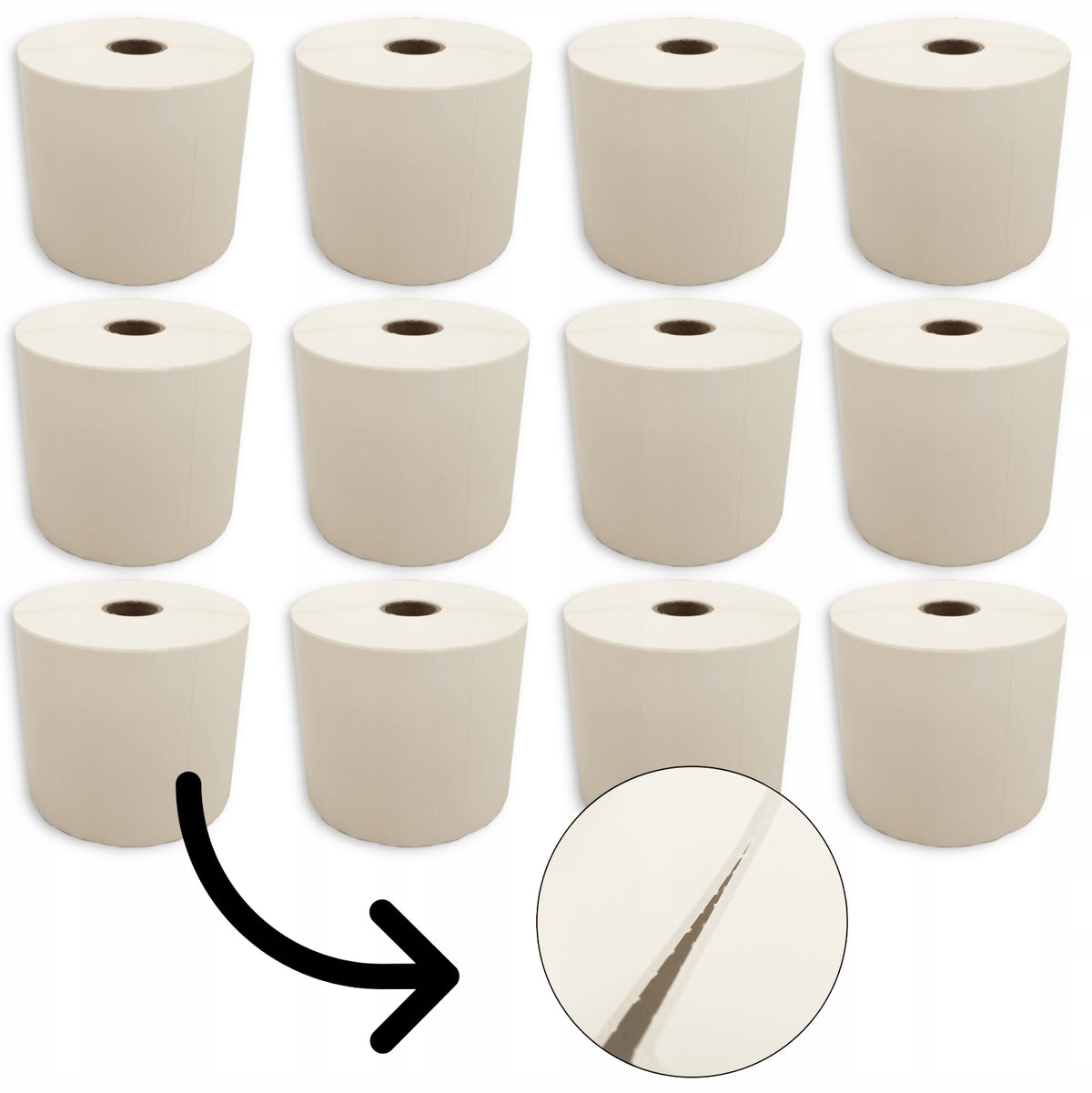 Premium courier thermal labels + PERFORATION 100x150, 500 pcs 12 ROLLS