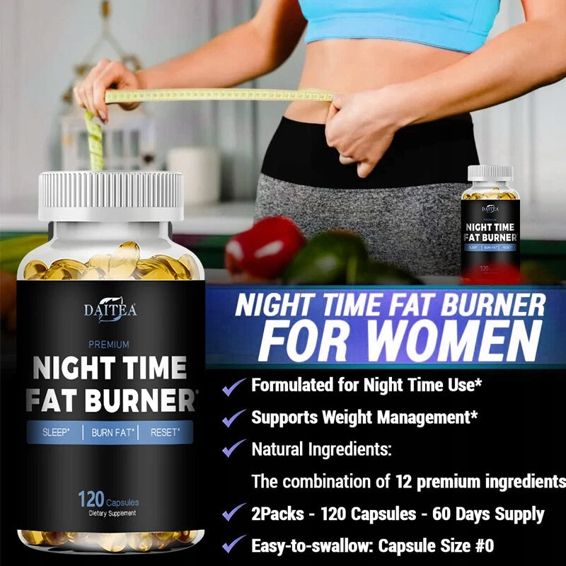 Premium night fat burner, supports weight control, natural skł Expiration date at least 1 year from the date of purchase