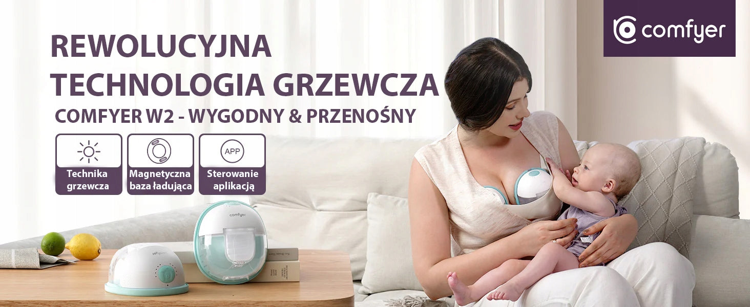 Premium portable breast pump Comfyer W2 Double with application Brand Comfyer