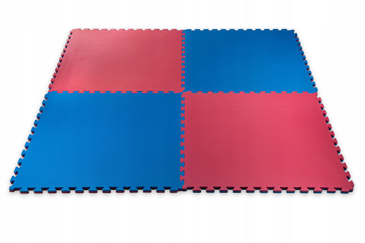 Premium puzzle mat 100 x 100 x 2 cm blue red Color multicolor