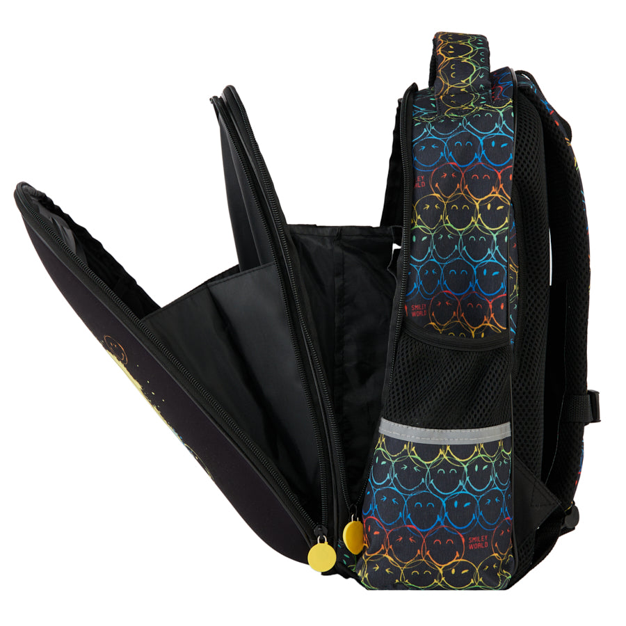 Premium school backpack SmileyWorld Paso black roomy class 1-3 children Manufacturer code SM24LP-565