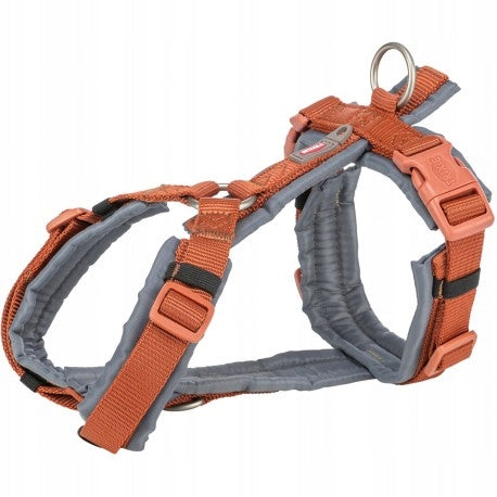 Premium trekking, harness, for dog, rust/ graphite, S: 36- 44 cm/ 15 mm
