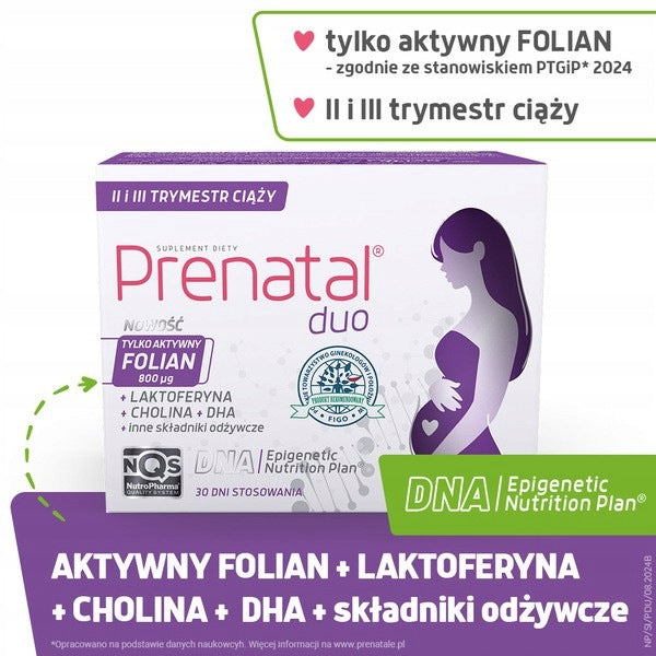 Prenatal Duo, II and III trimester of pregnancy, capsules, 30 pcs Classic 60 pcs. Medical device no