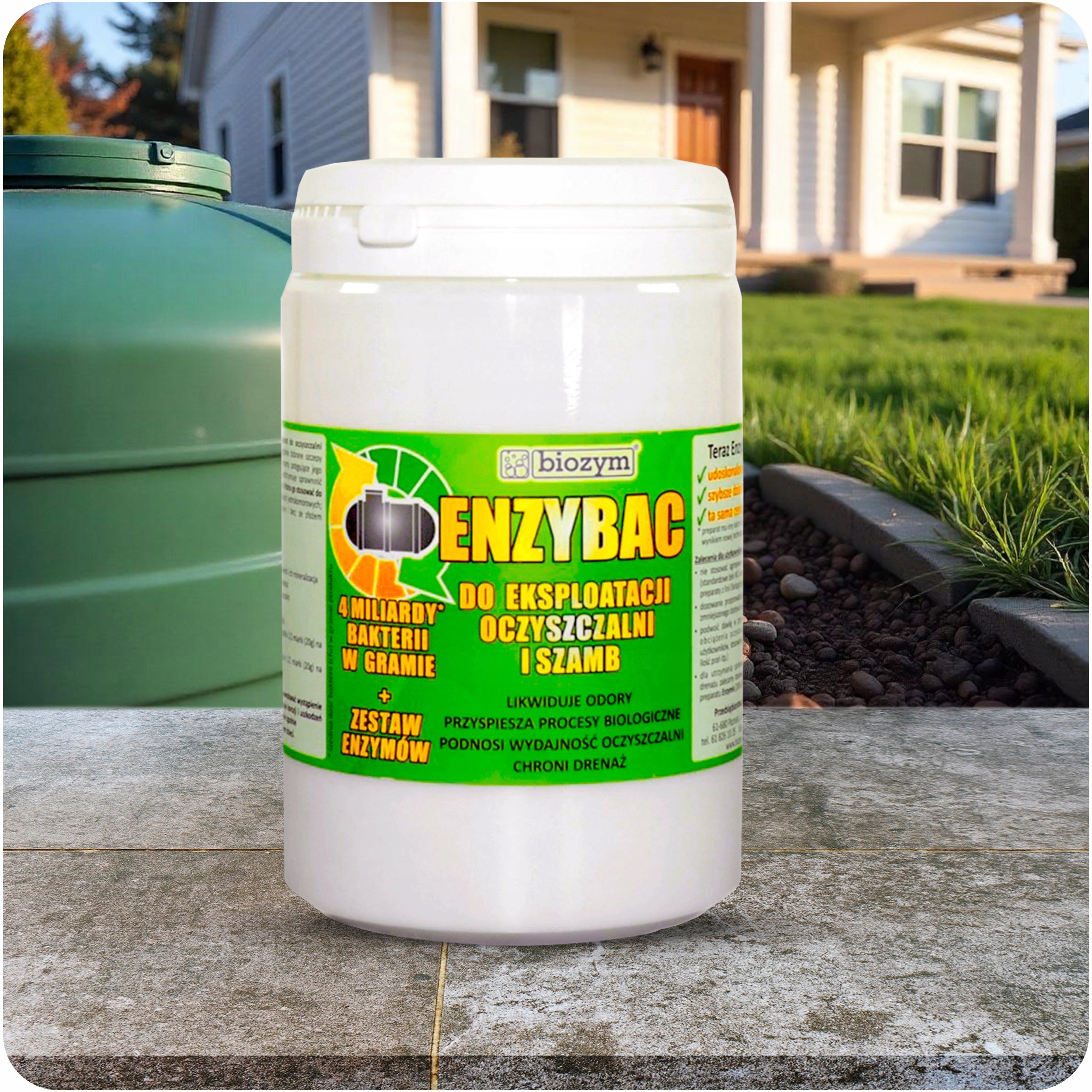 Preparation bacteria 4mld/gram preparation for septic tank treatment plant 1kg ENZYBAC Product weight with unit packaging 0.7 kg