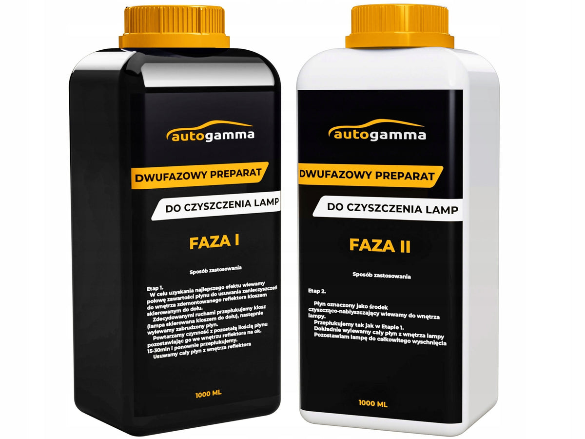 Preparation for cleaning the interior of headlight lamps Two-phase - set Manufacturer's catalog number Preparat czyszczenia lamp