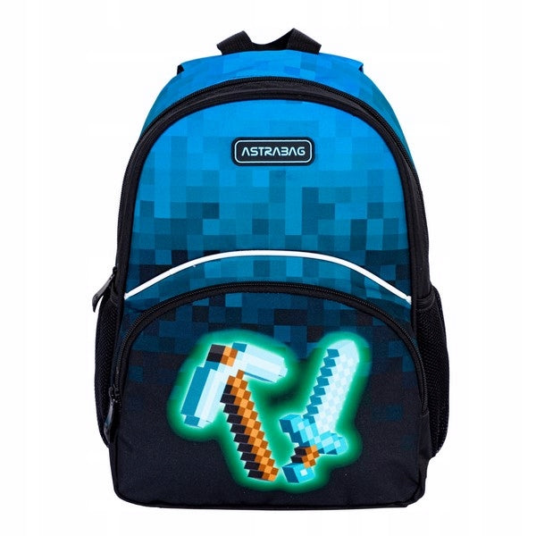 Preschool backpack AstraBag AK300 BLUE PIXEL