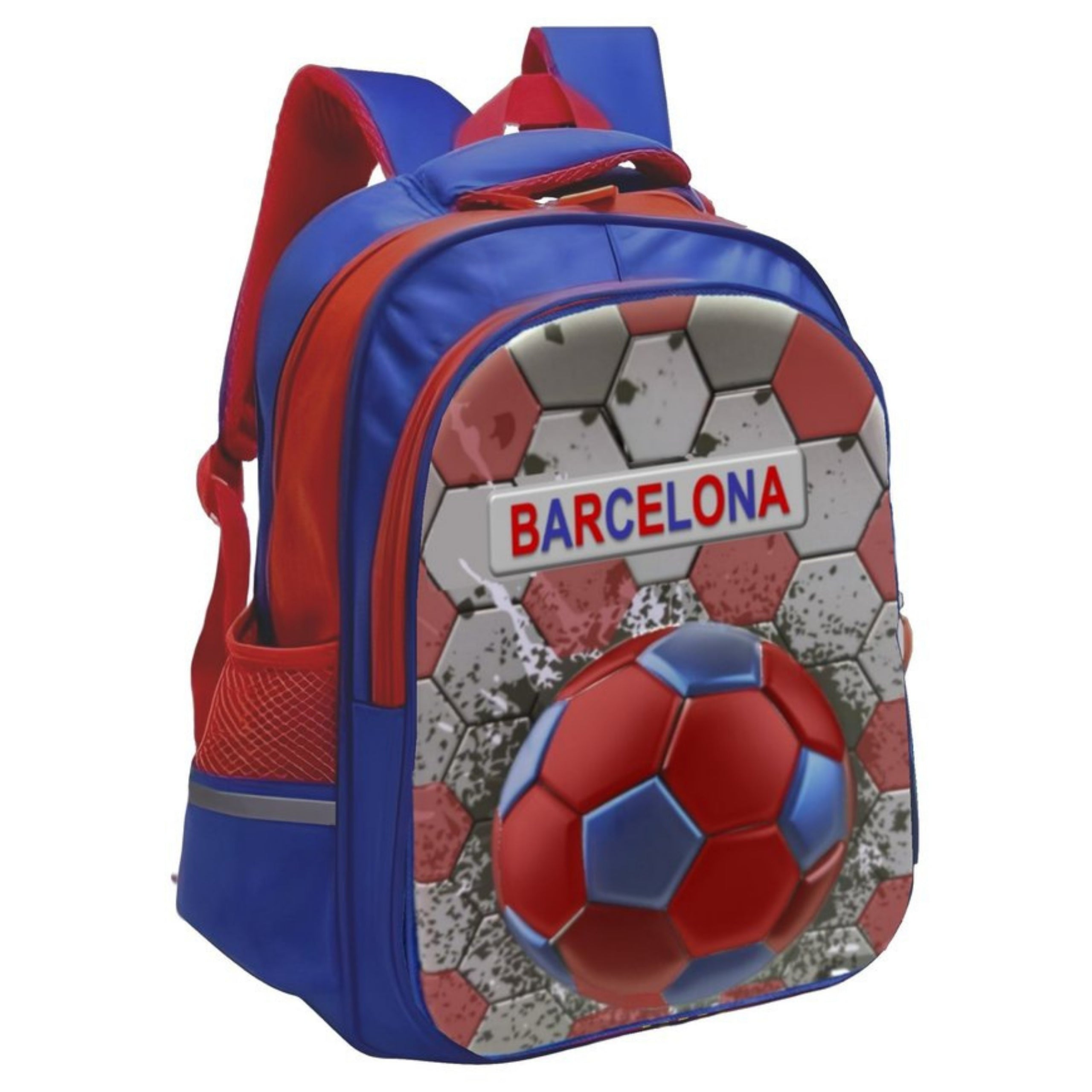 Preschool backpack for boy football large FC Barcelona 3D