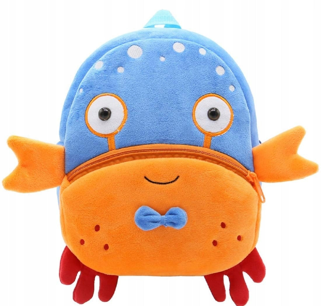Preschool backpack for preschoolers, Crab model, plush, 26x24x10 Color multicolor