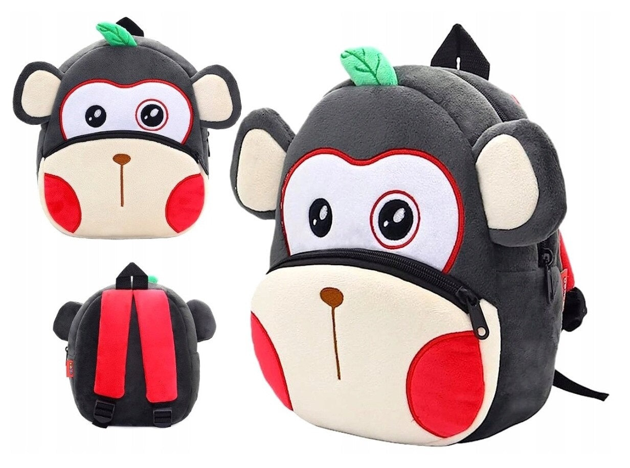 Preschool backpack for preschoolers, Monkey model, plush, 26x24x10