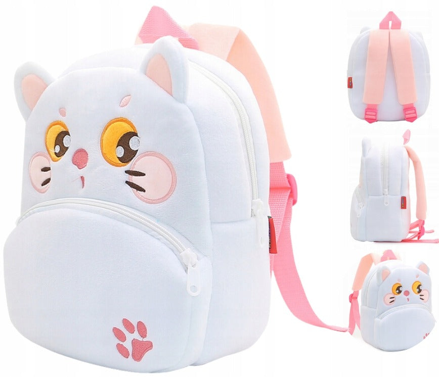 Preschool backpack for preschoolers WePro Store, cat, plush, 26x24x10