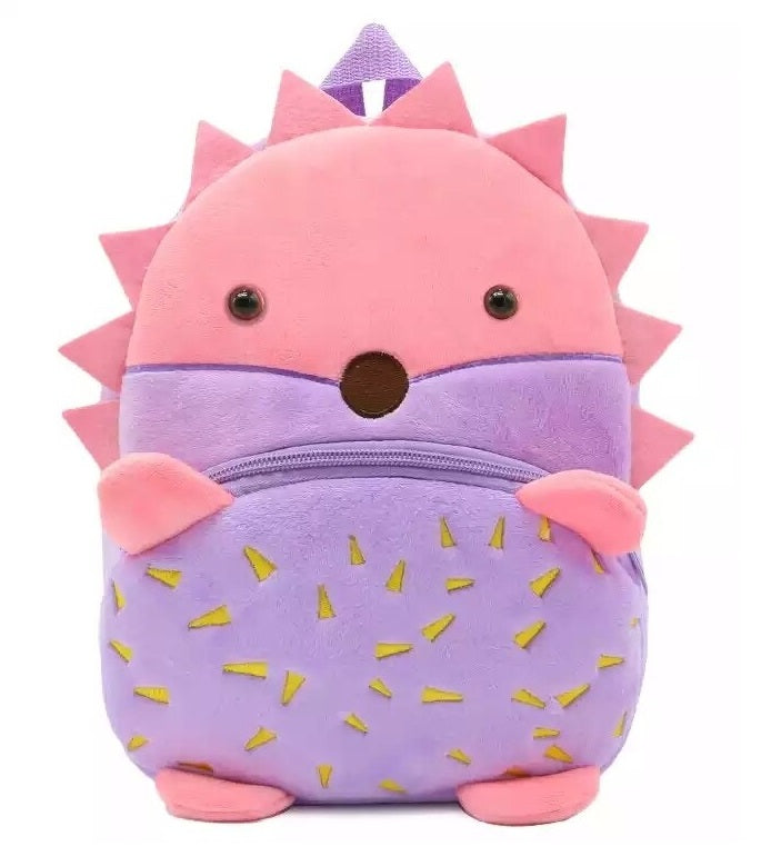 Preschool backpack for preschoolers WePro Store, model Hedgehog, 26x24x10 Color purple