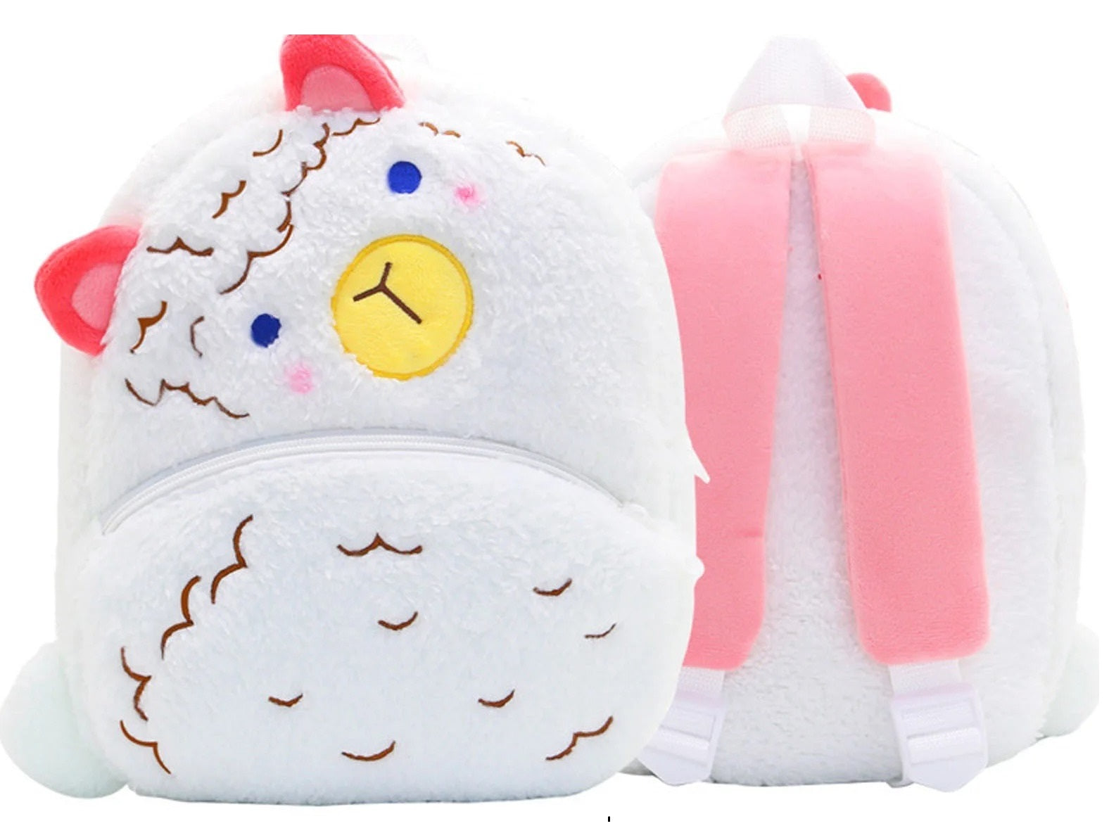 Preschool backpack for preschoolers, alpaca model, plush, 26x24x10