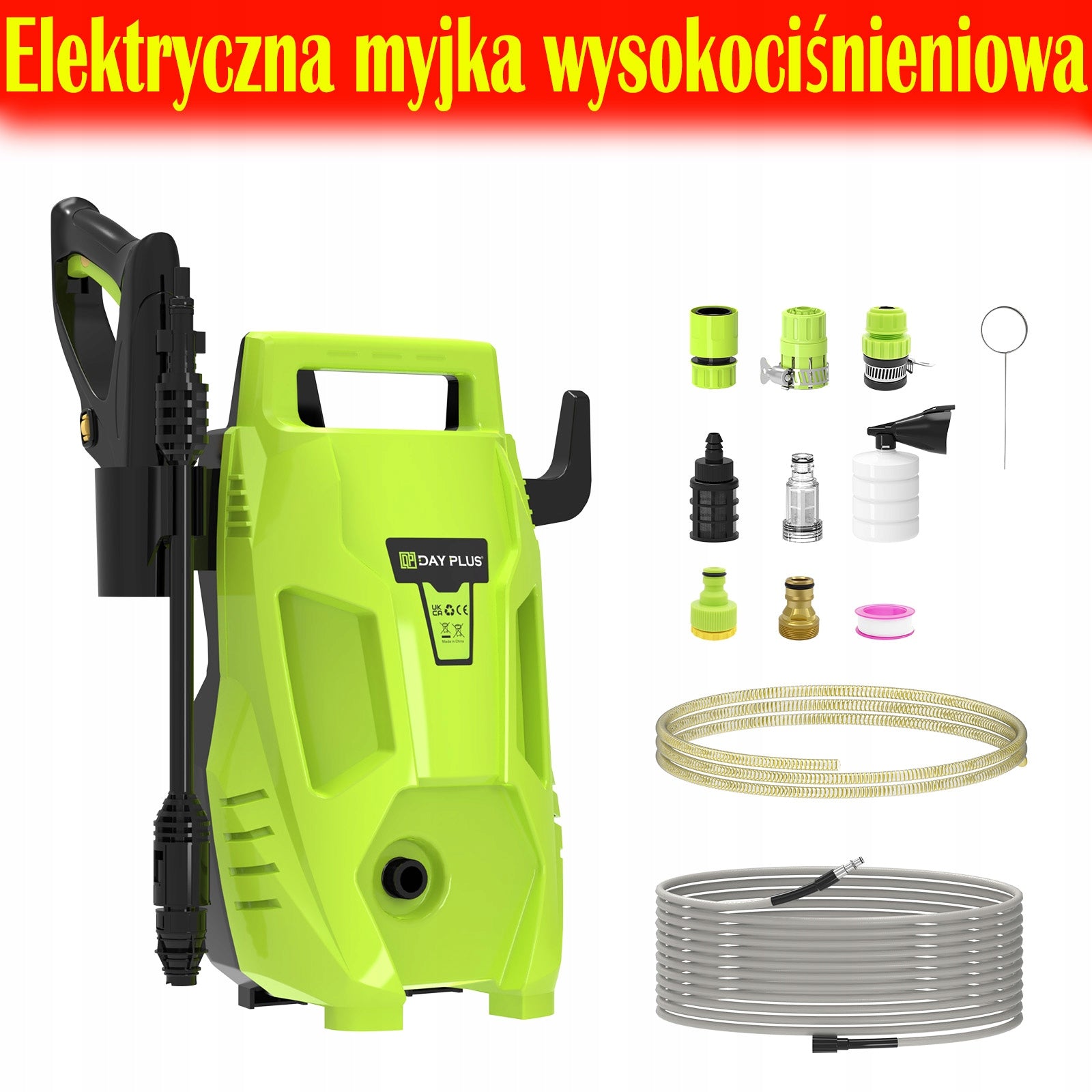 Pressure Cleaner, 1600W Powerful Motor, 2-in-1 Faucet Self-Priming Water