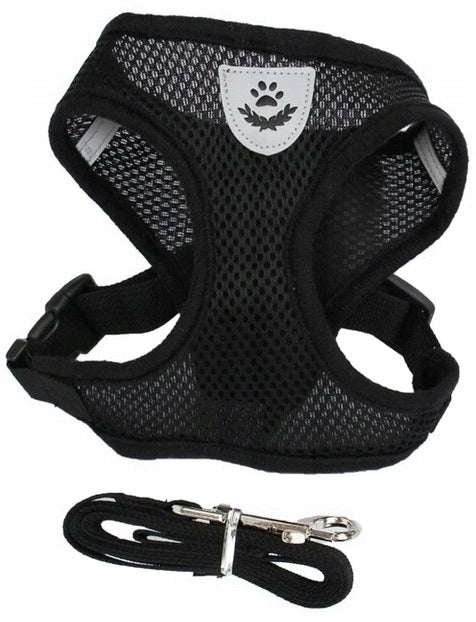 Pressure-Free Cat Dog Walking Harness with Lanyard S BREATHABLE