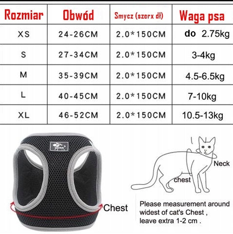 Pressure-Free Walking Harness Strong for Medium Dog Adjustable M + Leash Brand no brand