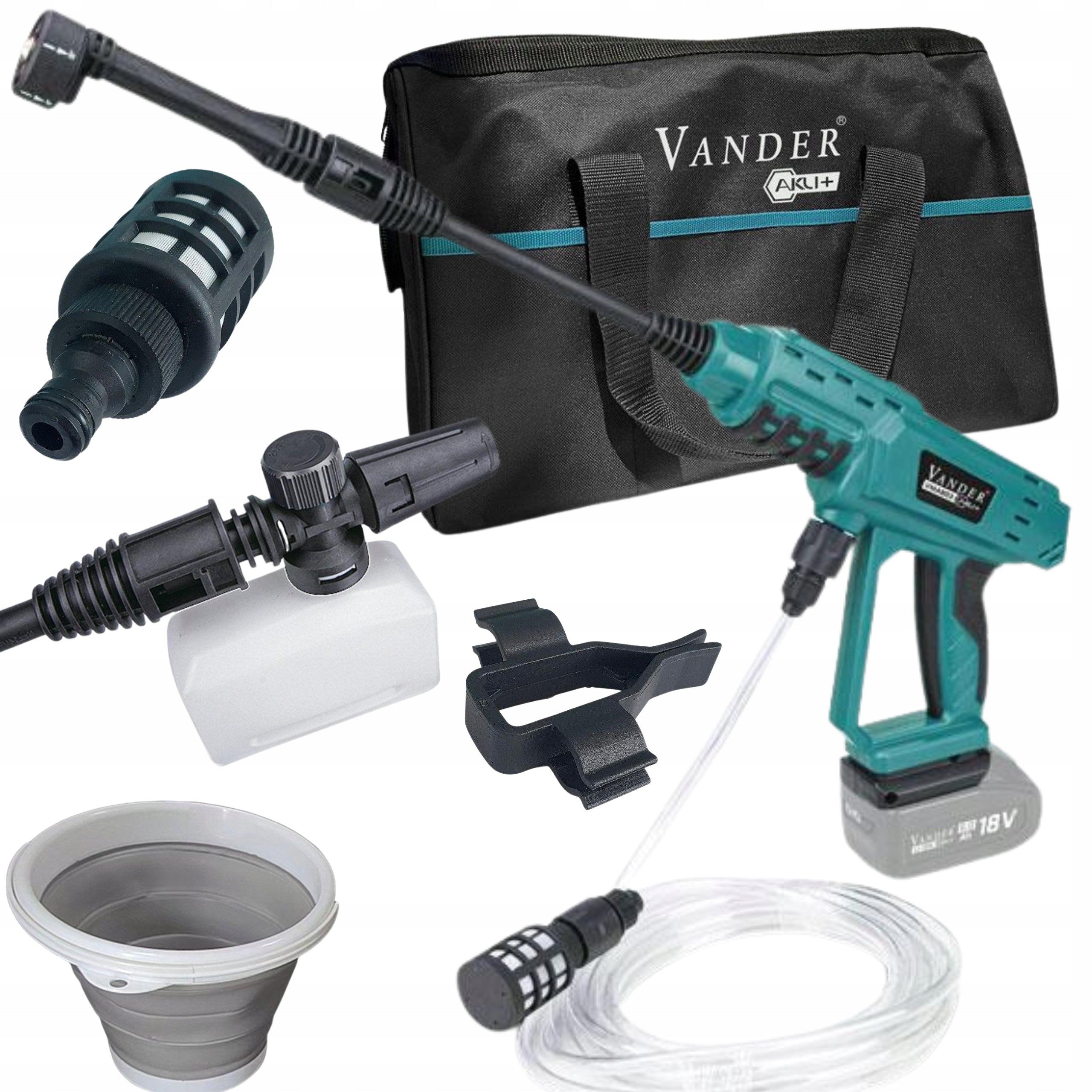 Pressure Washer Cordless 18V VANDER 24 Bar Foamer Hose 6m + BAG EAN (GTIN) 5907377565635