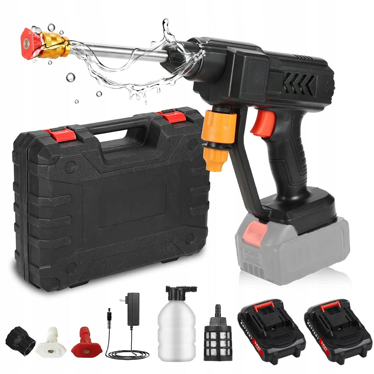Pressure Washer Cordless 2 Rechargeable Portable 24V Brand no brand
