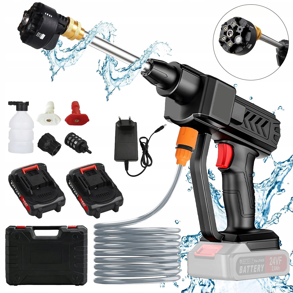 Pressure Washer Cordless 2 Rechargeable Portable 24V
