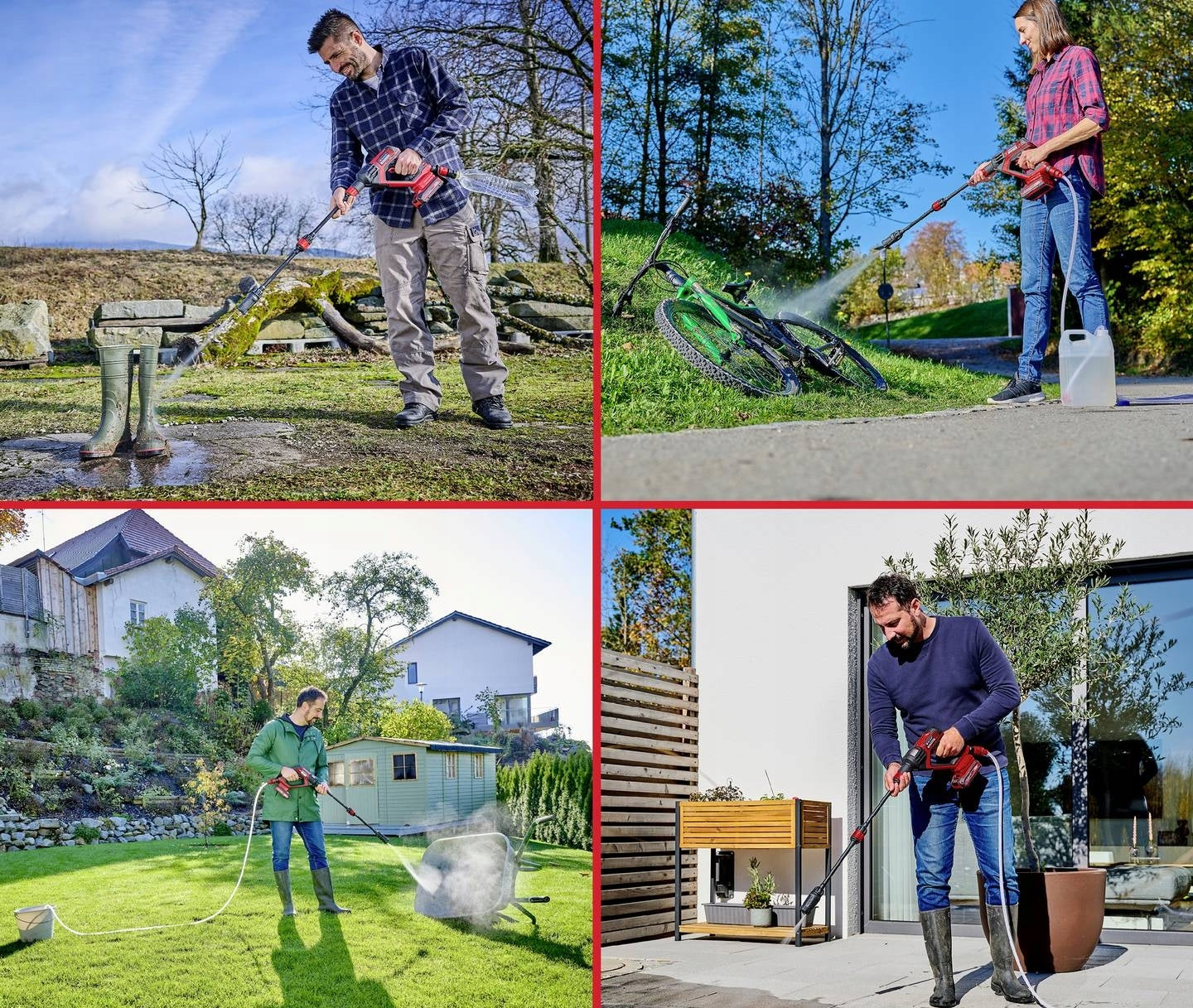 Pressure Washer Einhell CORDLESS 18V 4Ah 24bar POWERFUL NOZZLE 4in1 LANCE Packaging status original