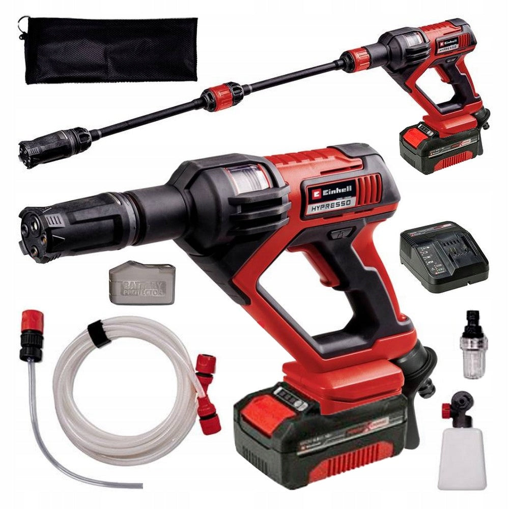 Pressure Washer Einhell CORDLESS 18V 4Ah 24bar POWERFUL NOZZLE 4in1 LANCE
