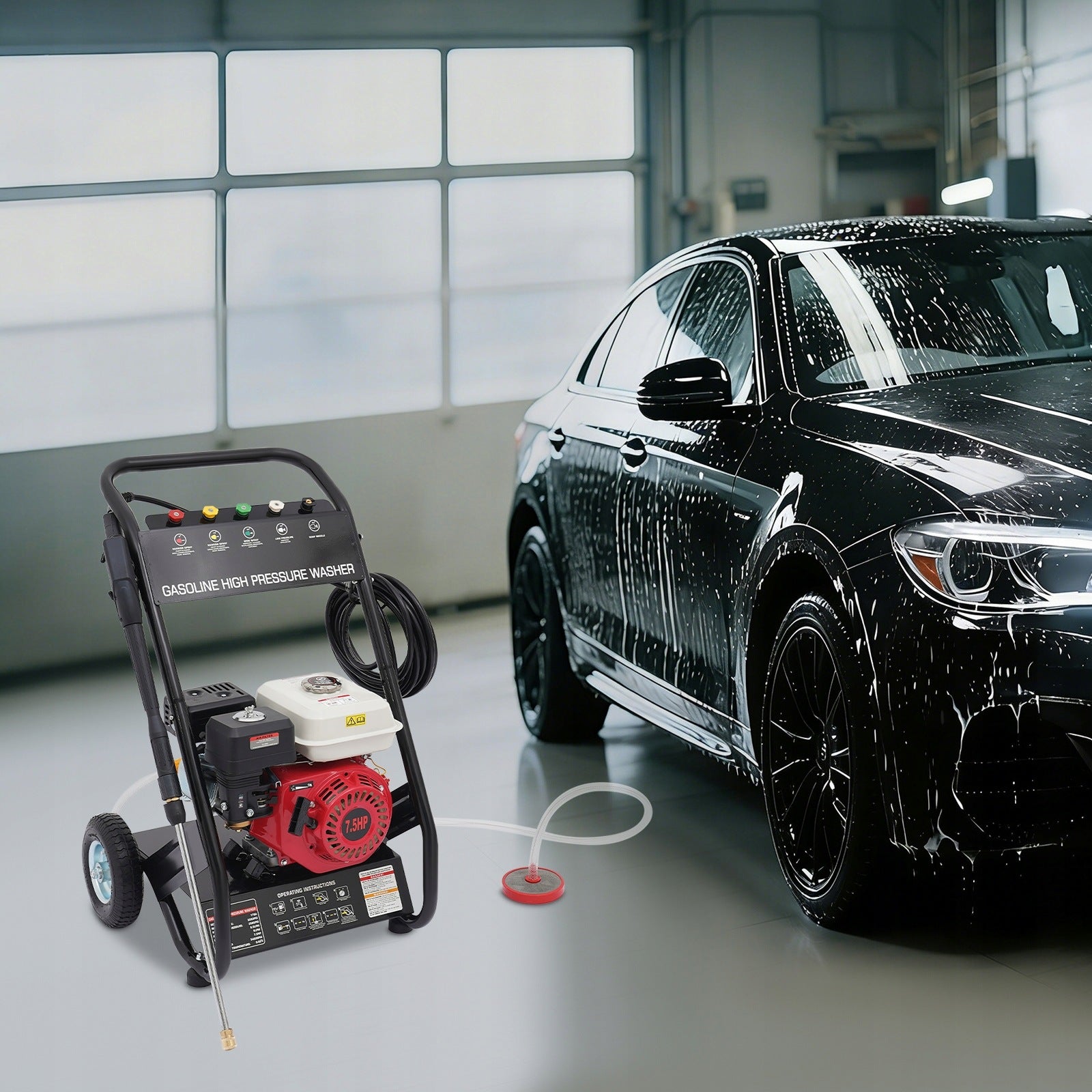 Pressure Washer Gasoline Washer for Cleaning Deck Wall Yard 2.3 Gpm 7hp Brand no brand