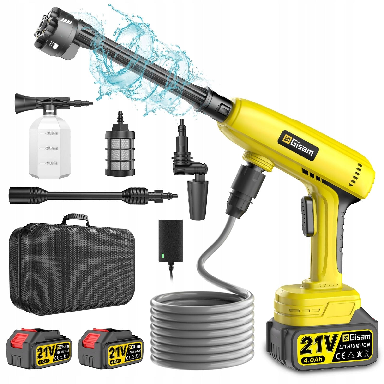 Pressure Washer Gisam 60 bar CORDLESS 2 WIRELESS BATTERIES