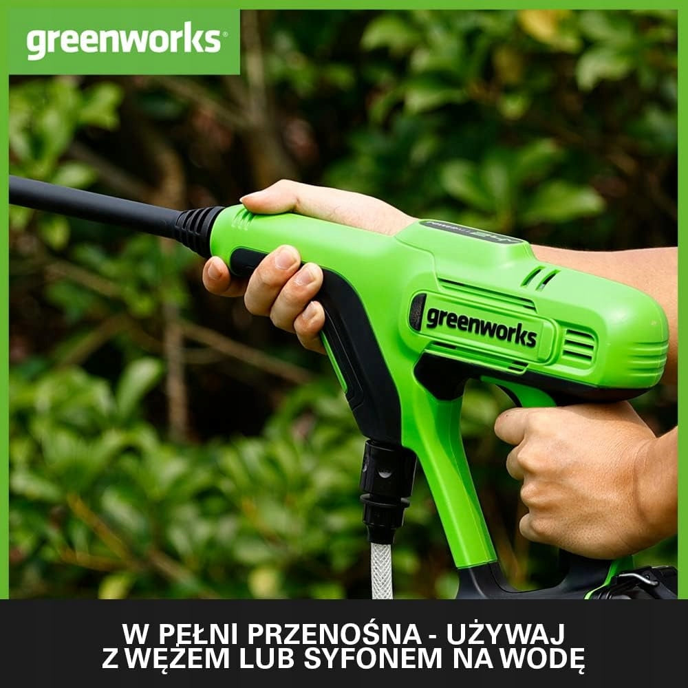 Pressure Washer Greenworks G24PWK4 Li-Ion 24V Battery 4Ah Charger Brand Greenworks