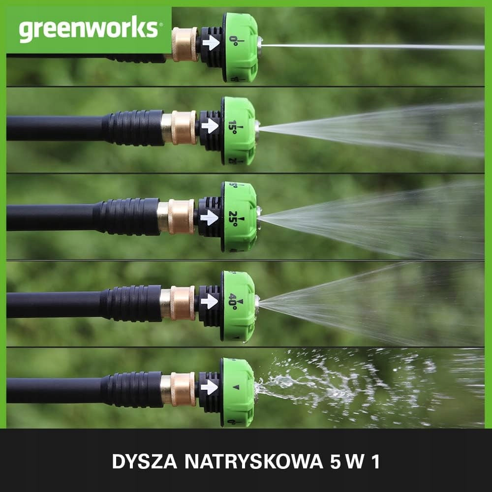 Pressure Washer Greenworks G24PWK4 Li-Ion 24V Battery 4Ah Charger Operating pressure 24 bar