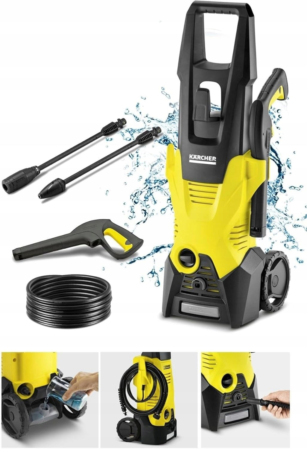 Pressure Washer KARCHER K3 Power Control Home For Car Terrace And Cubes Brand Kärcher