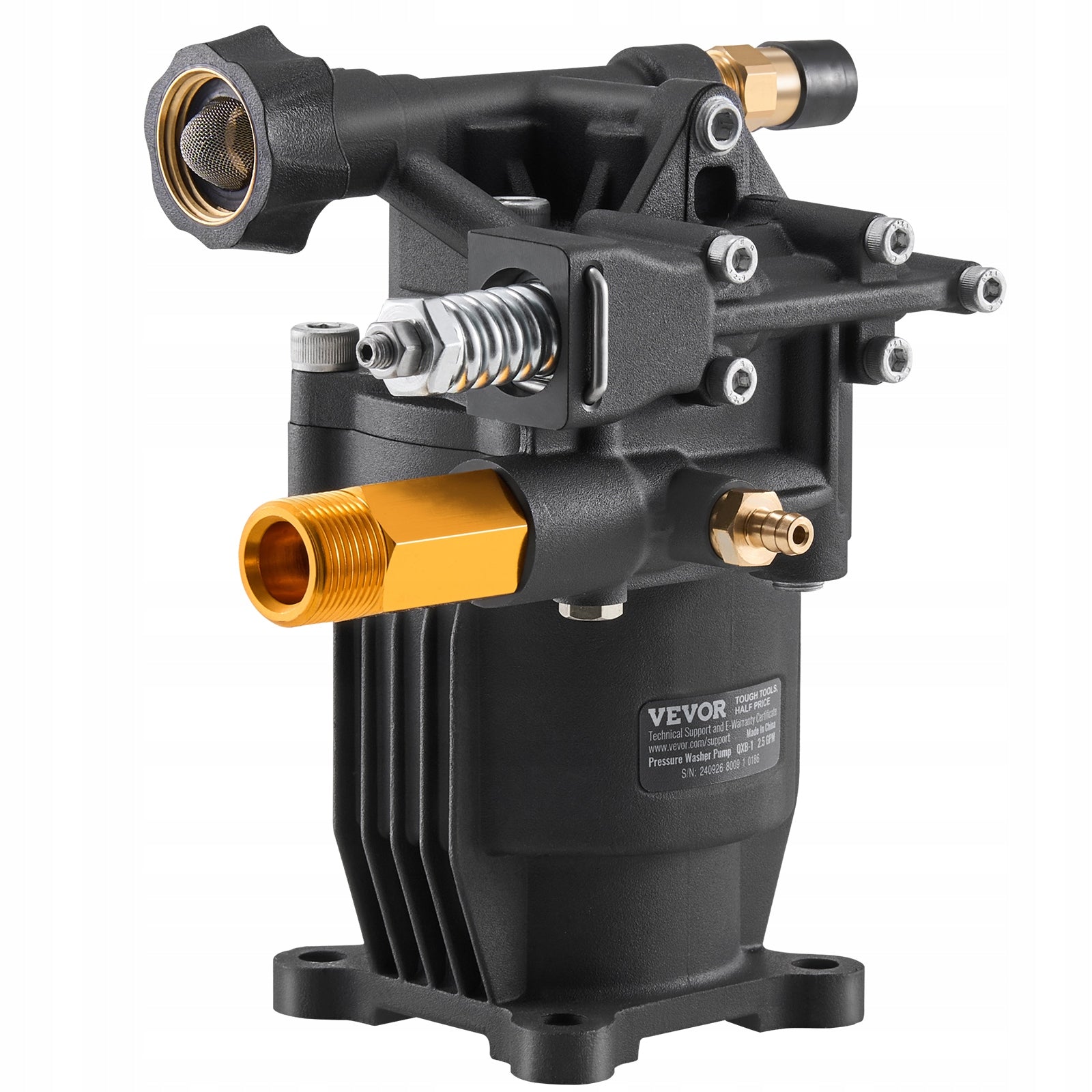 Pressure Washer Pump 3500PSI 2,5GPM Horizontal Design Maintenance Free