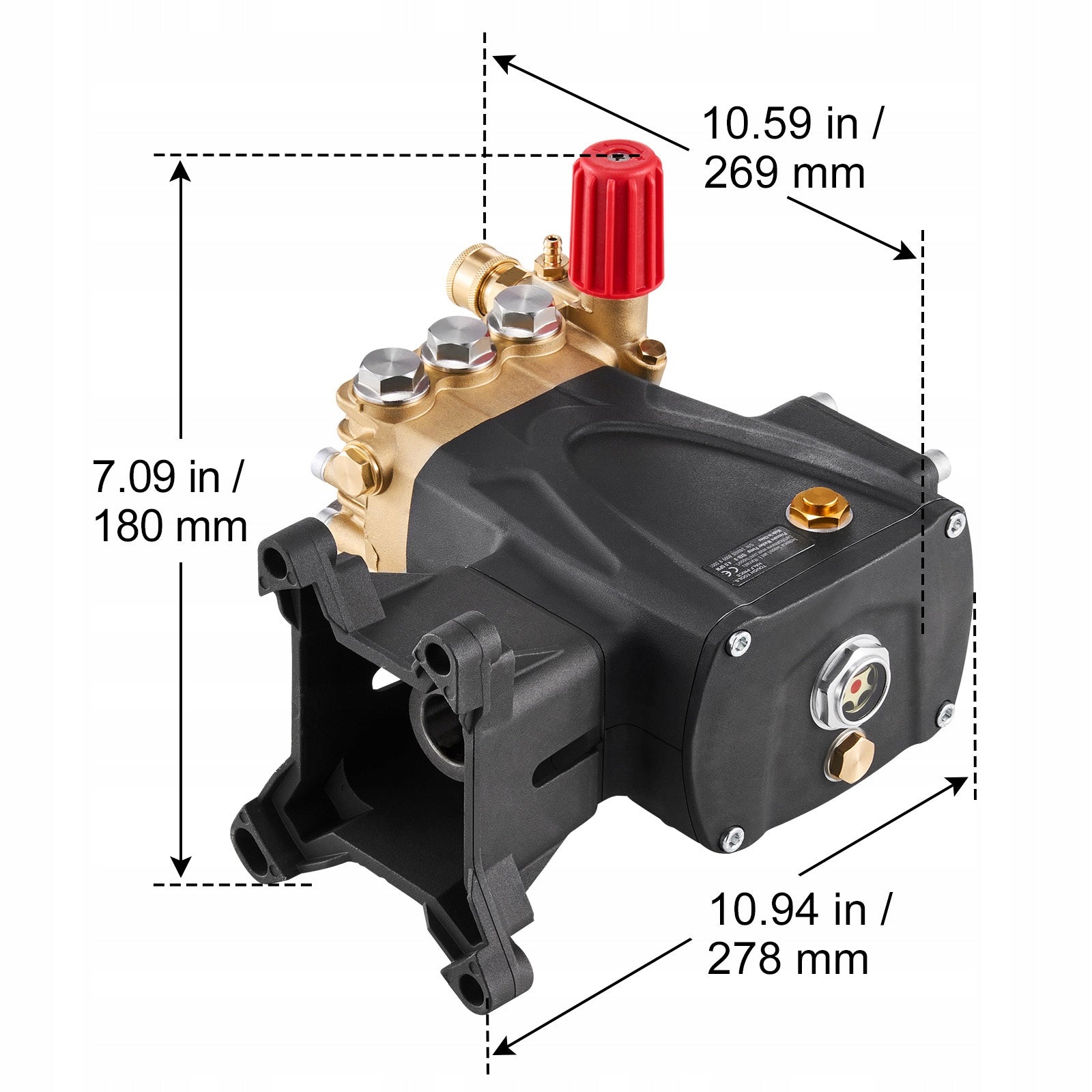 Pressure Washer Pump 4000/3100PSI 4GPM 13-15 HP W Pressure Regulator Manufacturer code HZQZB4GPM1INPDK