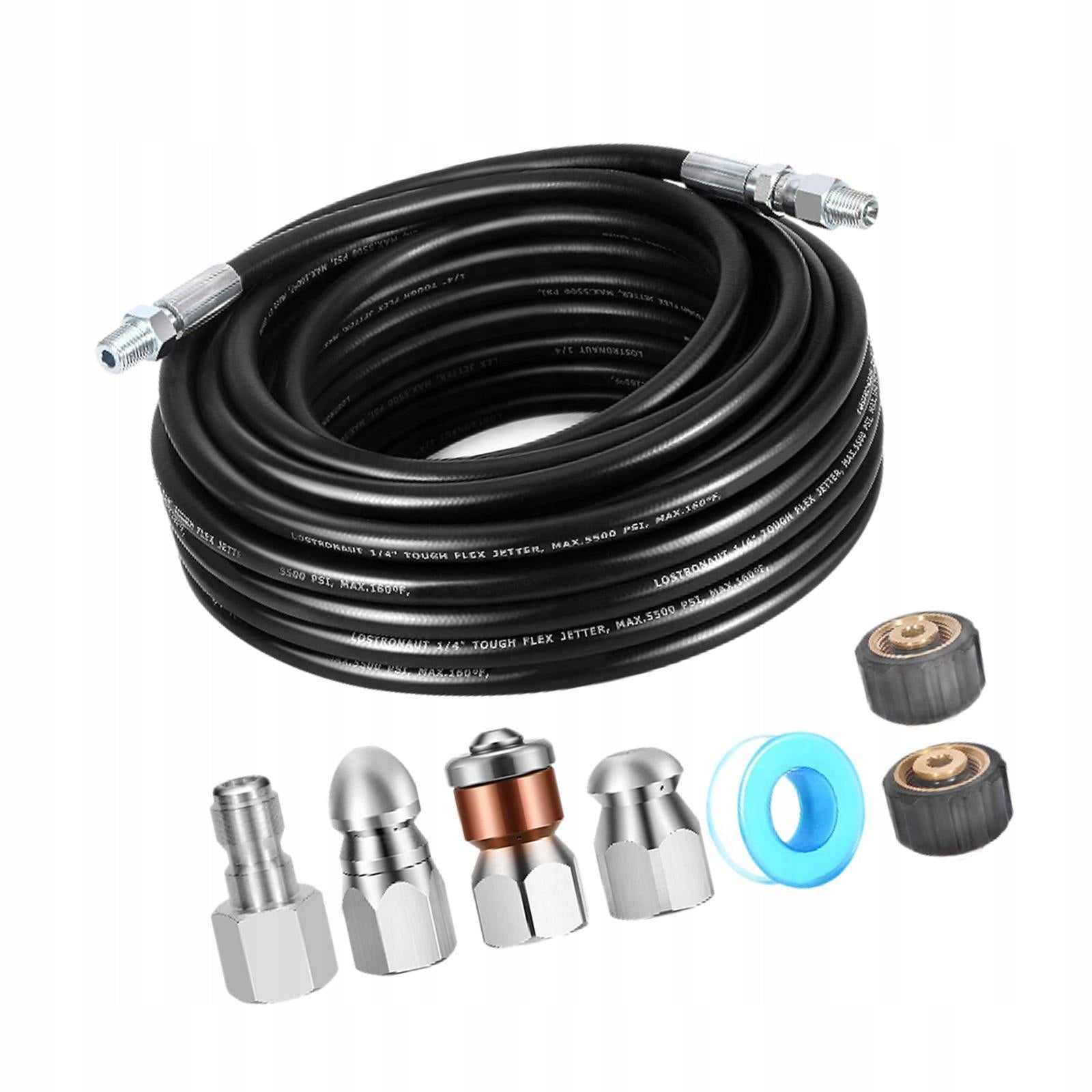 Pressure Washer Sewer Jetter Kit Quick Connect with Waterproof Tape Easy