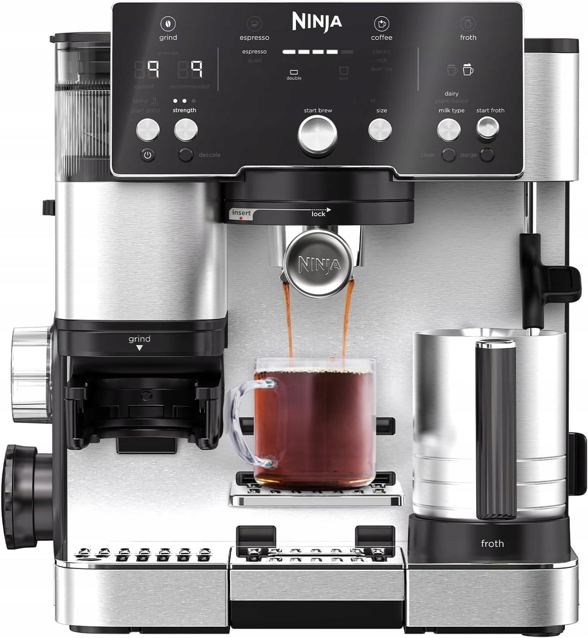 Pressure and overflow machine Ninja Luxe Café Essential 1650 W silver