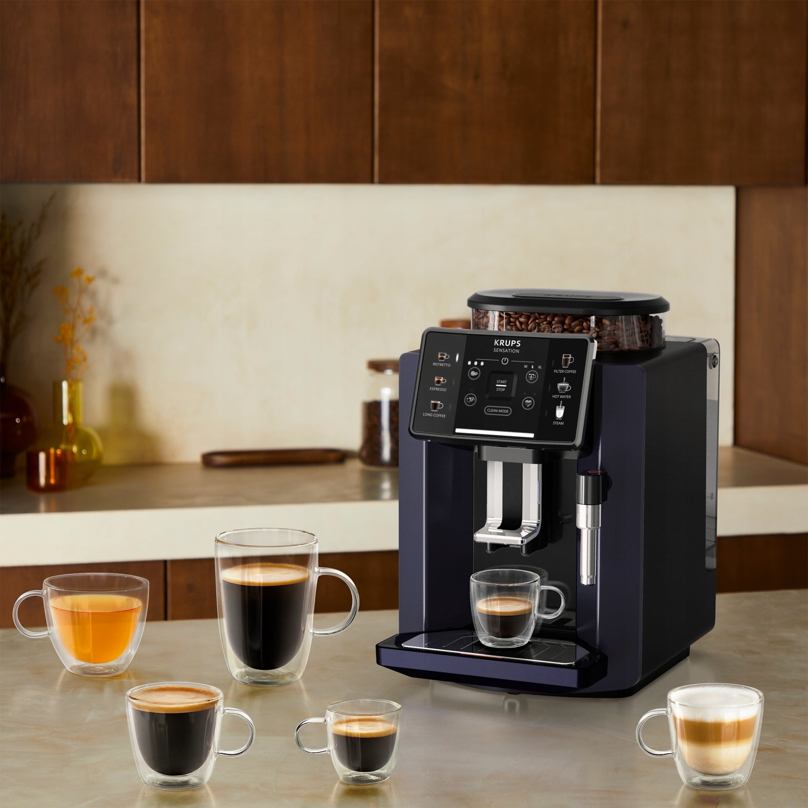 Pressure coffee maker KRUPS Sensation EA910B 1450W 15bar automatic Brand Krups
