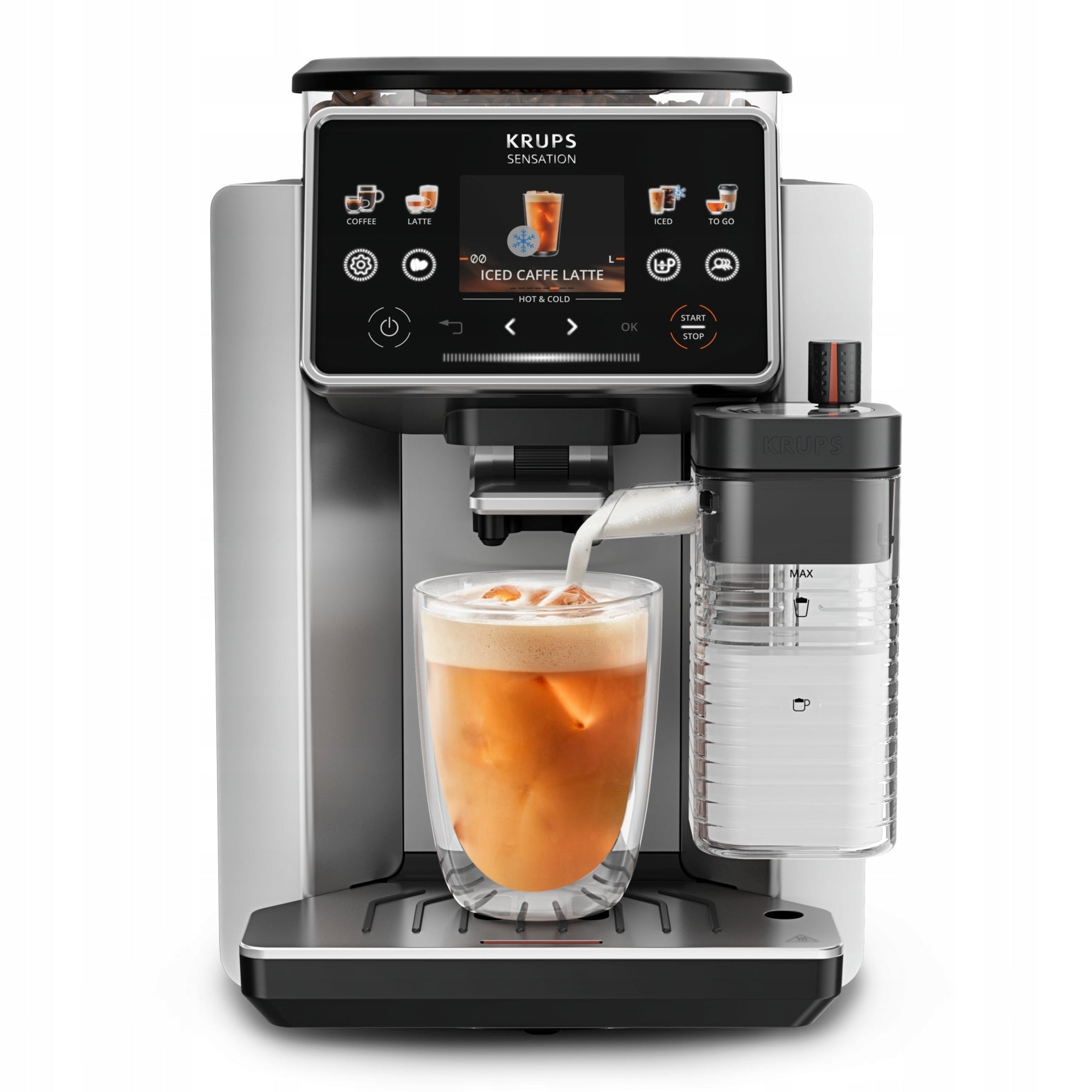 Pressure coffee maker KRUPS Sensation Elite 30 recipes automatic Manufacturer code EA918GE0