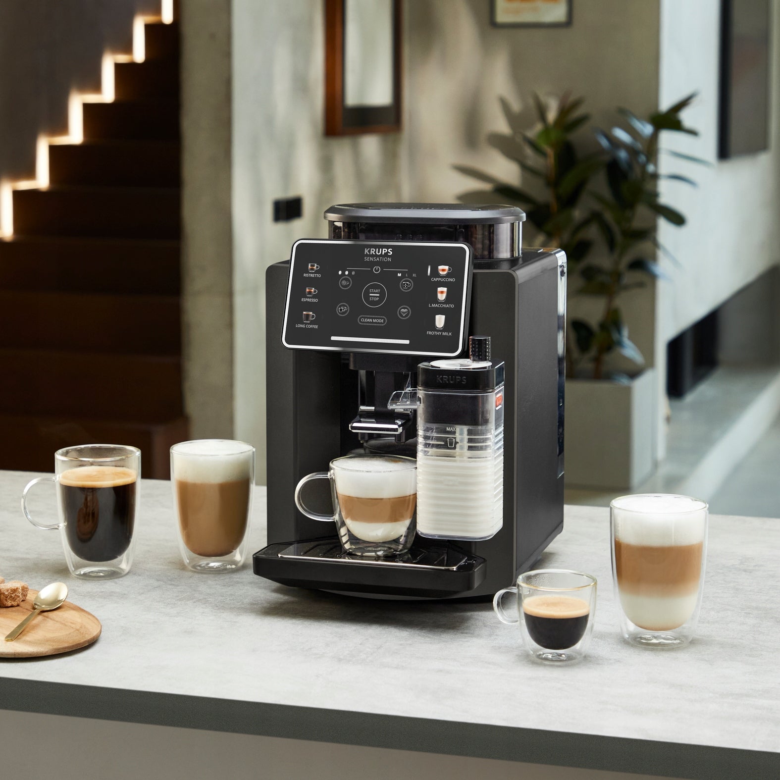 Pressure coffee maker KRUPS Sensation Milk M50 EA9129 automatic Machine type automatic