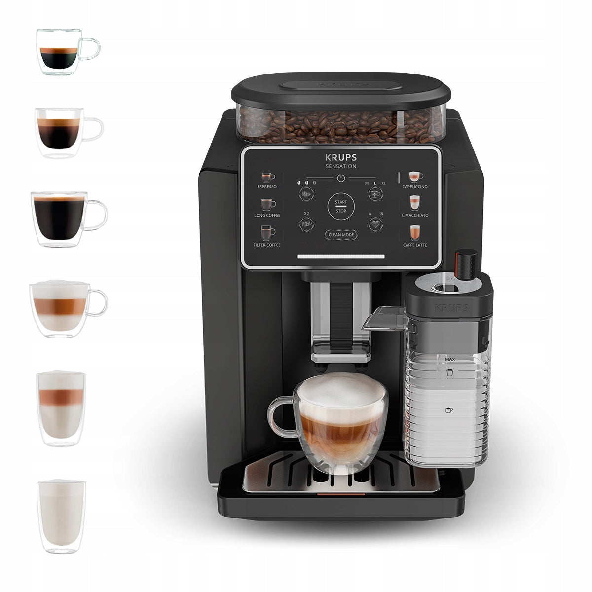 Pressure coffee maker KRUPS Sensation Milk M50 EA9129 automatic